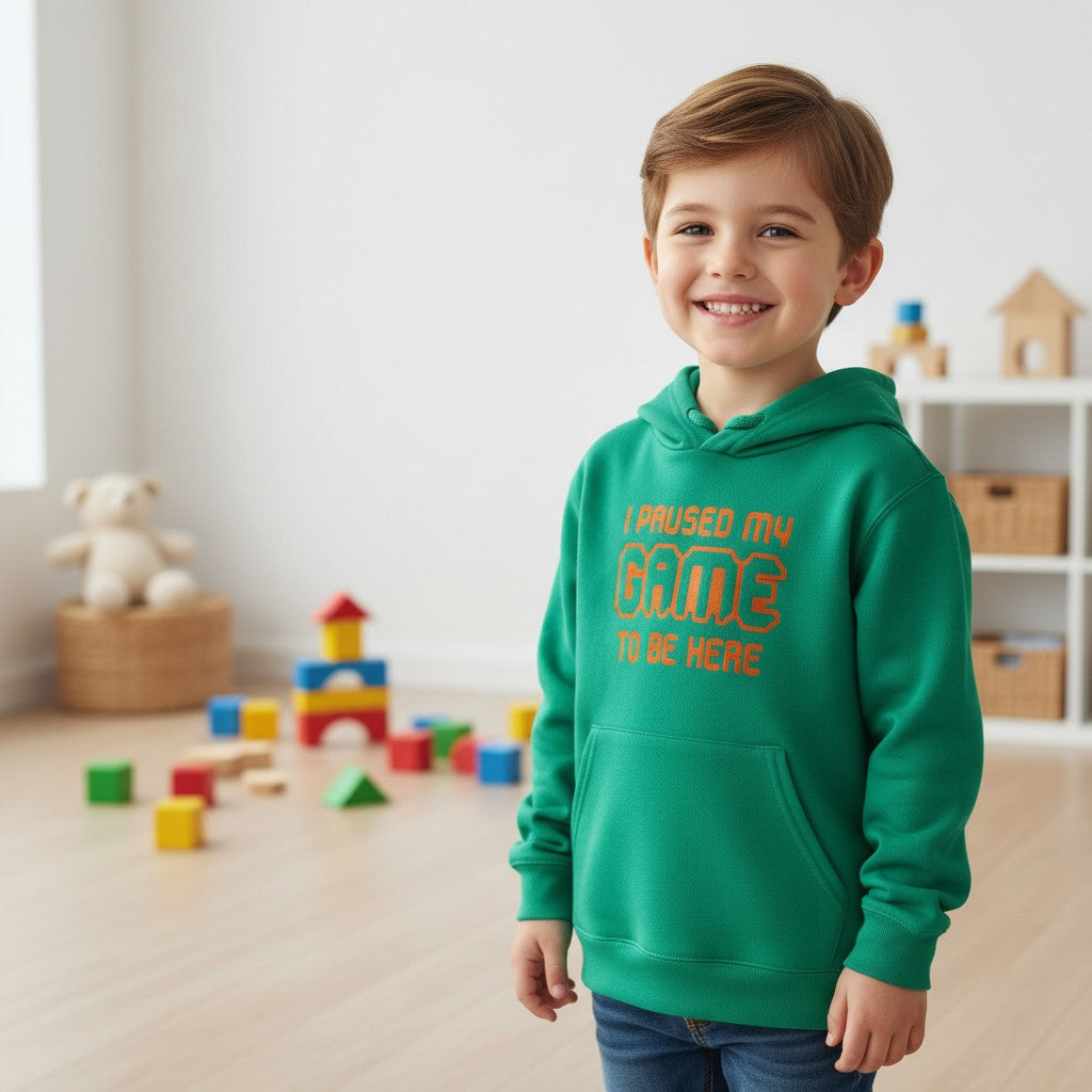 Kinder-Hoodie Game-Pause