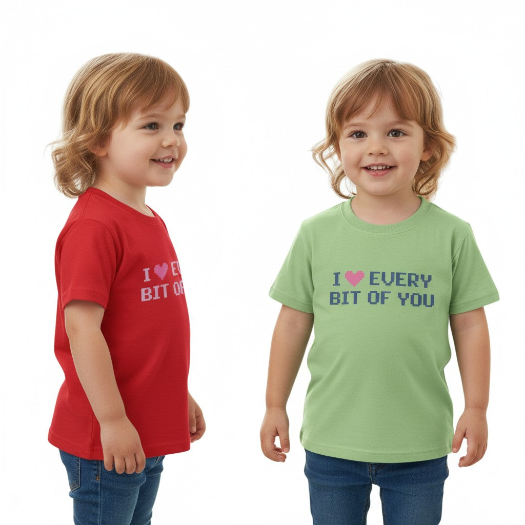 Kinder-Shirt Pixel-Love