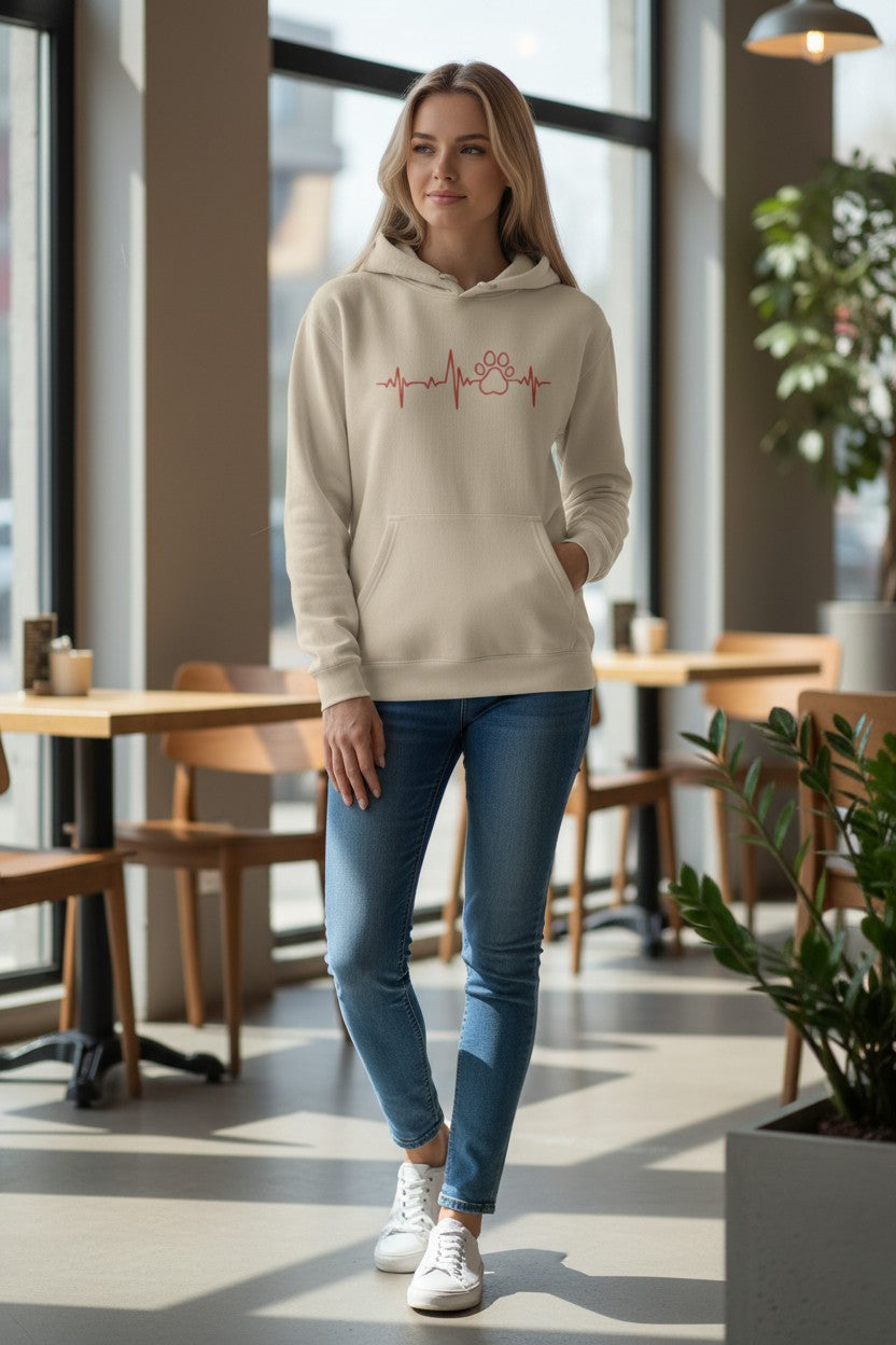 Hoodie ready to wear Design HeartLine-PAW